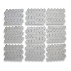 Stone Center Online - Thassos White 2 inch Hexagon Mosaic Tile Honed - Marble from Greece - Mosaic Tile