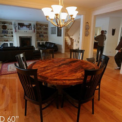 Round Reclaimed Wood Tables - Products