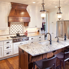 kitchen - brown and white