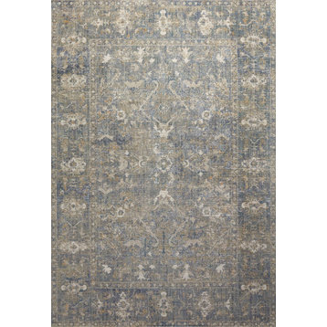 Loloi Rosemarie Roe-03 Traditional Rug, Sand and Lagoon, 6'3"x9'0"