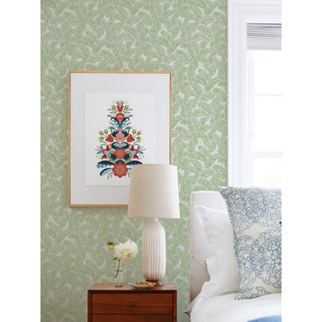 Green Fernanda Peel and Stick Wallpaper Bolt