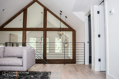 Living room - scandinavian living room idea in Other