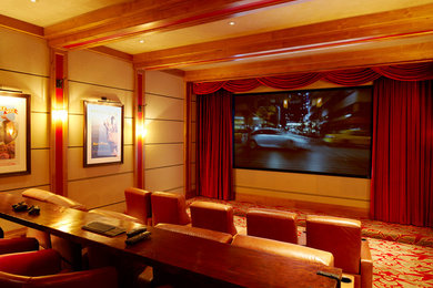 Elegant home theater photo in San Francisco