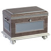 Glamourous Beveled Mirror Hope Chest With Crystal Accents