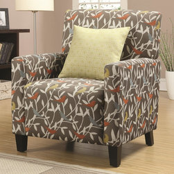 Coaster 902232 Woven Fabric Accent Chair with Pillow - Living Room Chairs