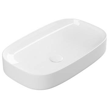 Top Counter 6540 Bathroom Sink in Glossy White