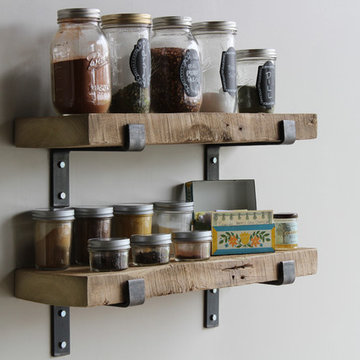 Industrial Reclaimed Barn wood Shelves