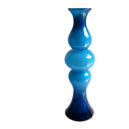 ITALIAN CASED ART GLASS VASE IN BLUE - Vases