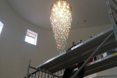 Chandelier Install by Mell and Phoebe