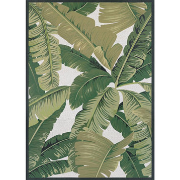 Palm Lily Area Rug, Huntr Green/Ivory, Runner, 2'3"x7'10"