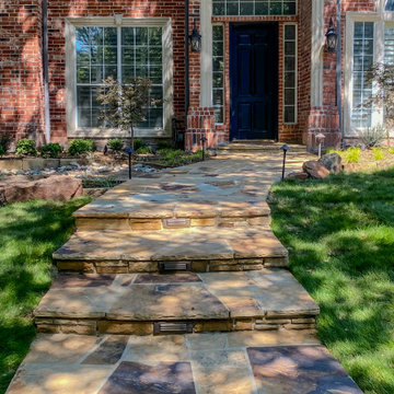 Elegant Flagstone Entry & Natural Stone Path Transformation | Allen, TX