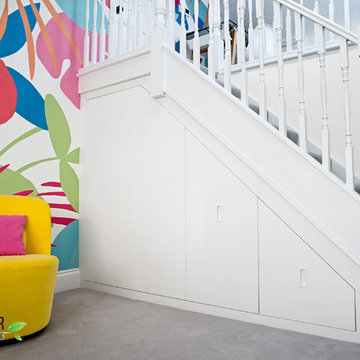 Kids room under stair storage