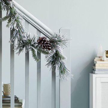 Traditional Holiday Stairway with Festive Greenery Collection - Threshold™