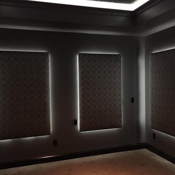 upholstered panels for media room