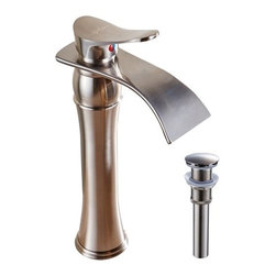 Valladolid Waterfall Bathroom Sink Faucet with Drain - Bathroom Sink Faucets