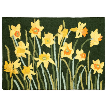 Liora Manne Frontporch Daffodil Indoor/Outdoor Rug Green 30"x48" FTP34456006