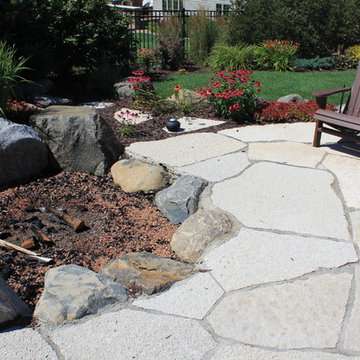 Flagstone Patio & Backyard Fire