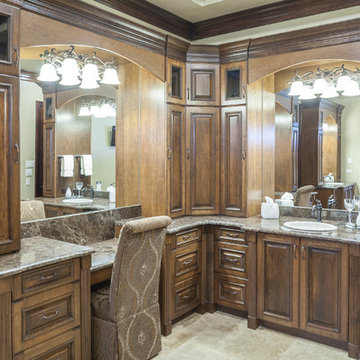 Elegant Bathroom in Tomball, TX Featuring Custom Cabinetry