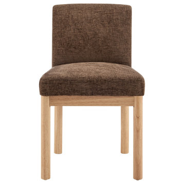 Bloomfield Fabric Low-Back Dining Side Chair, Set of 2, Santana Dark Brown
