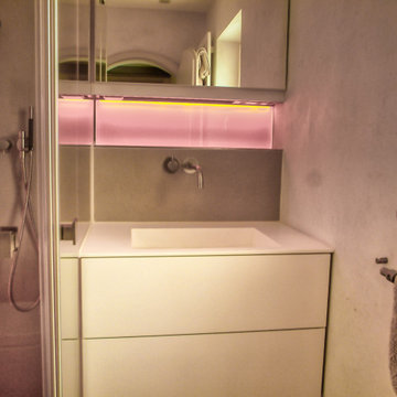 Duschbad mit Glas