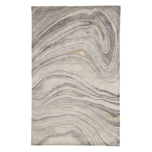 Jaipur Living Atha Handmade Abstract Gray/Gold Area Rug, 12'x15'