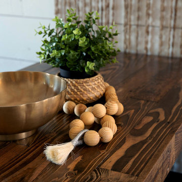 Reclaimed Wood Bar Restaurant High Top Table in Provincial