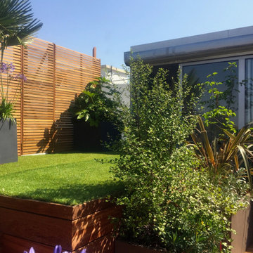 Aménagement paysager d'un rooftop à Paris