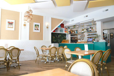 Inspiration for a tropical dining room remodel in Other