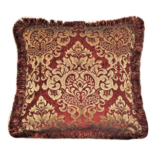 Home Soft Things Jacquard Chenille Big Zipper Throw Pillow 2 Piece Set -  Taupe/Khaki - 14 x 20