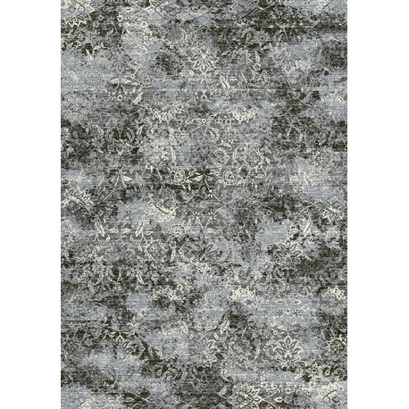 Ancient Garden Rug 2'X3'11", Steel Blue/Cream