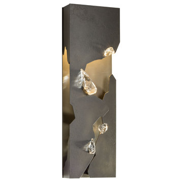 Hubbardton Forge 202015-1006 Trove LED Sconce in Vintage Platinum