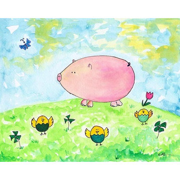 Green Eggs and Ham, Ready To Hang Canvas Kid's Wall Decor, 24 X 30