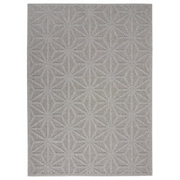 Nourison Cozumel Czm01 Geometric Rug, Light Gray, 6'0"x9'0"