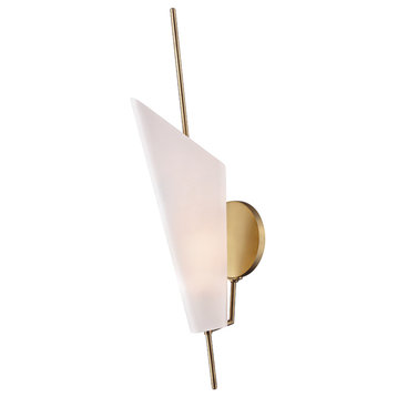 Cooper 2-Light Wall Sconce, Aged Brass