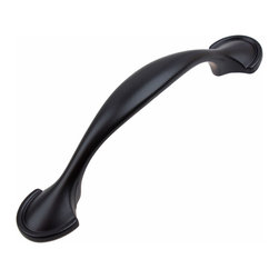 GlideRite Hardware - 3" Arch Cabinet Pulls, Matte Black - Cabinet And Drawer Handle Pulls
