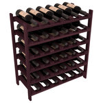Wine Racks America - 36-Bottle Stackable Wine Rack, Premium Redwood, Burgundy Stain - This newly designed rack is perfect for storing 36 wine bottles while keeping the bottle necks concealed and safe from damage. The quintessential DIY wine rack kit. Your satisfaction is guaranteed.