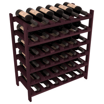36-Bottle Stackable Wine Rack, Premium Redwood, Burgundy Stain