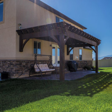 12' x 24' 11" Attached Timber Frame DIY Pergola Kit for Backyard Patio