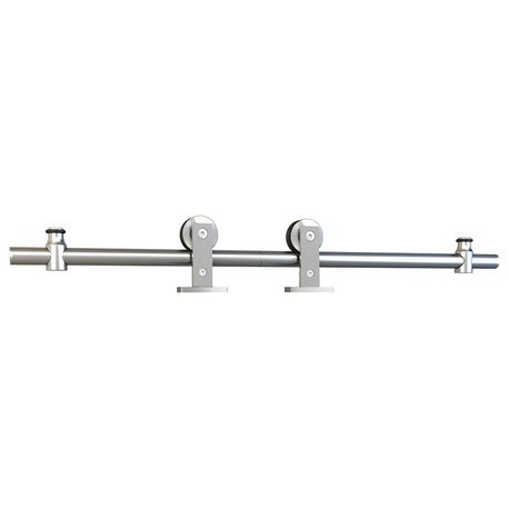 Stainless Steel Sliding Barn Door Hardware Kit, Soft Close 78-3/4"