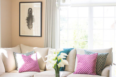 Example of a small trendy enclosed family room design in Miami