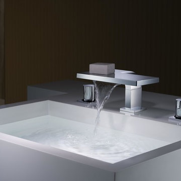 Isenberg's Cascade Flow Waterfall Three Hole 8" Widespread Faucets
