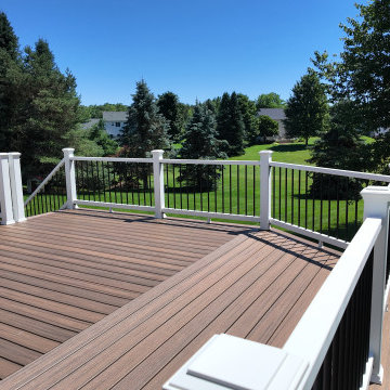 Custom Composite Deck with Golf Course View in Pinckney, MI