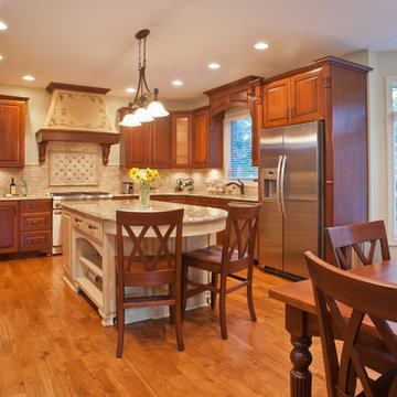 Indianapolis Tuscan Themed Kitchen and First Floor Remodel
