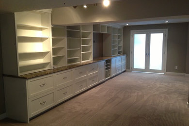 Example of a classic basement design in Calgary