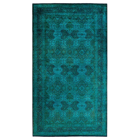 Overdyed, One-of-a-Kind Hand-Knotted Area Rug Blue, 9'3"x16'0"