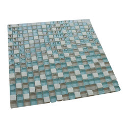 Pool Blue Square Glass Mosaic Tiles - Home Accessories & Decor