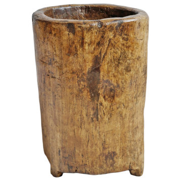 Consigned Old Naga Wood Trunk Pot 4