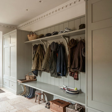Coat Hanging in Boot Room for a Gloucestershire House
