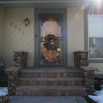 Stone Veneer and Paver Stoop