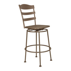 Bistro Chalet Armless Swivel Pub Stool - Outdoor Bar Stools And Counter Stools